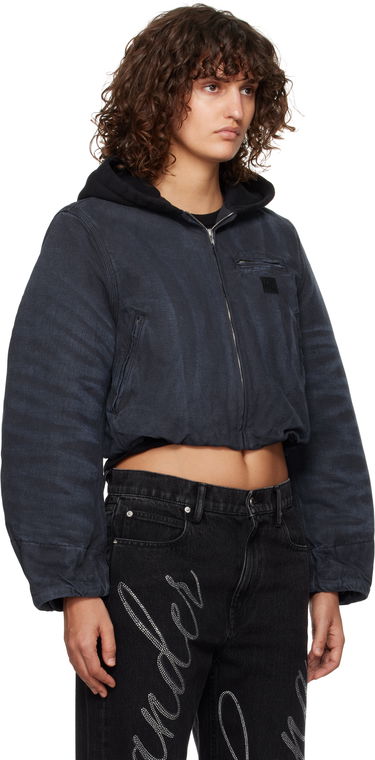 Куртка Alexander Wang Padded Cropped Hooded Jacket Синій | 4WC4242095, 1