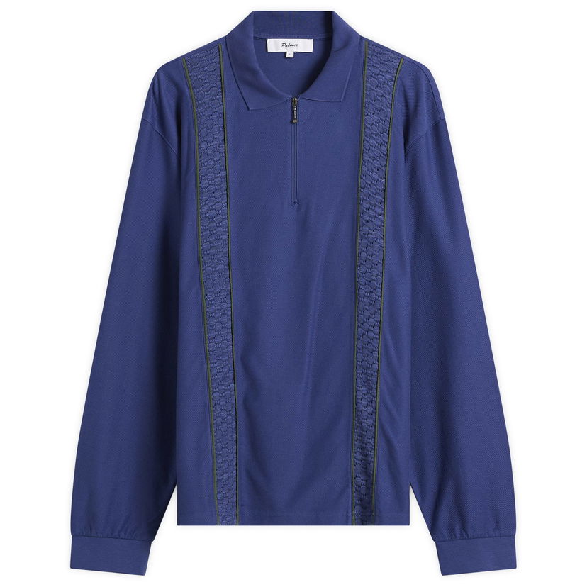 Сорочка поло Palmes Lace Long Sleeve Zip Polo темно-синій | P15-0033-677