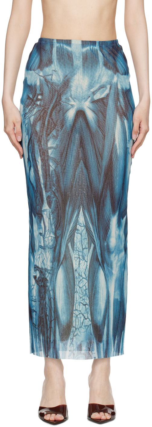 Спідниця Jean Paul Gaultier Gaultier 'The Écorché' Maxi Skirt Синій | 24/30-F-JU124-T554-505601