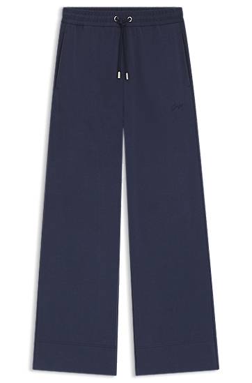 Спортивні штани BOSS Relaxed-Fit Tracksuit Bottoms with Embroidered Logo темно-синій | 50543512