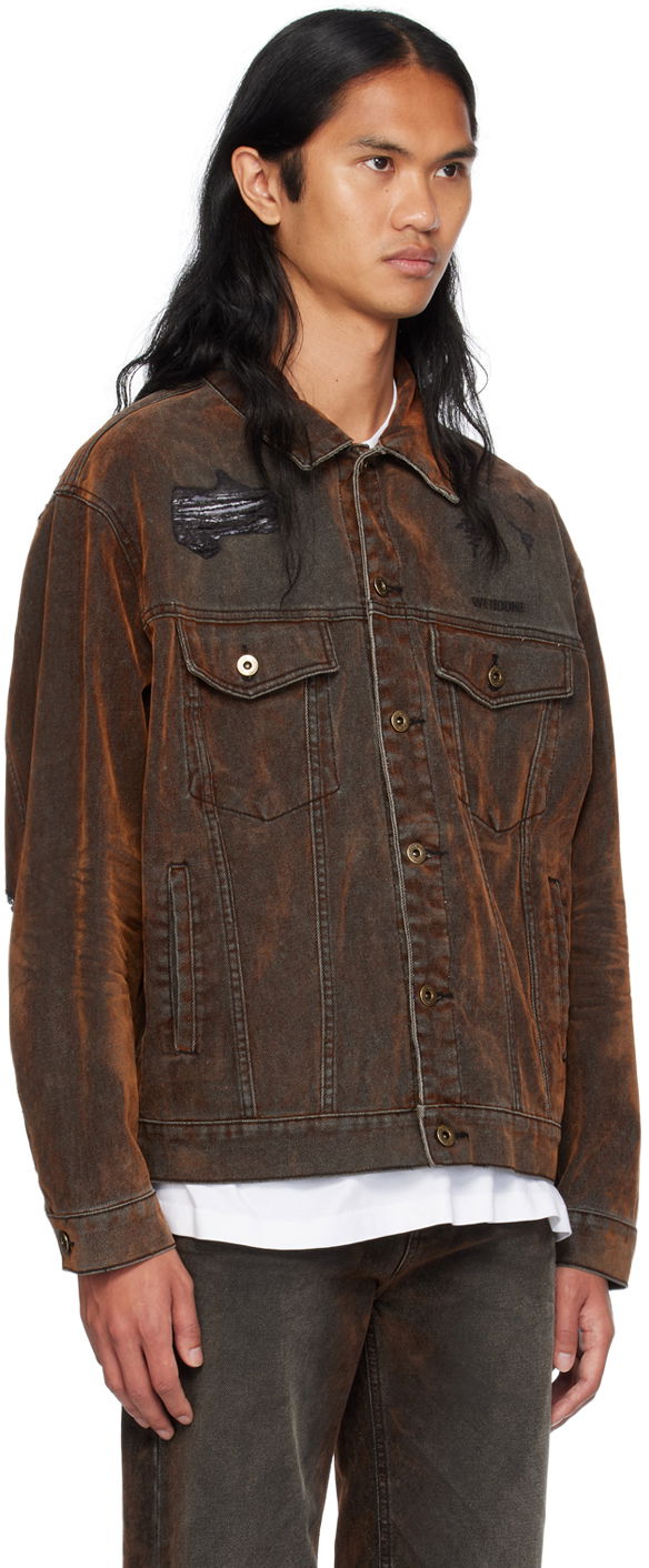 Куртка We11done We11done Distressed Denim Jacket Коричневий | WD-DJ2-24-399-M-BK, 1