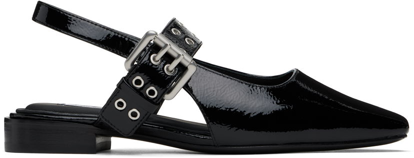 плаття rag & bone rag & bone Astra Leather Slingback Ballerina Flats чорний | WFF24FF000PA0