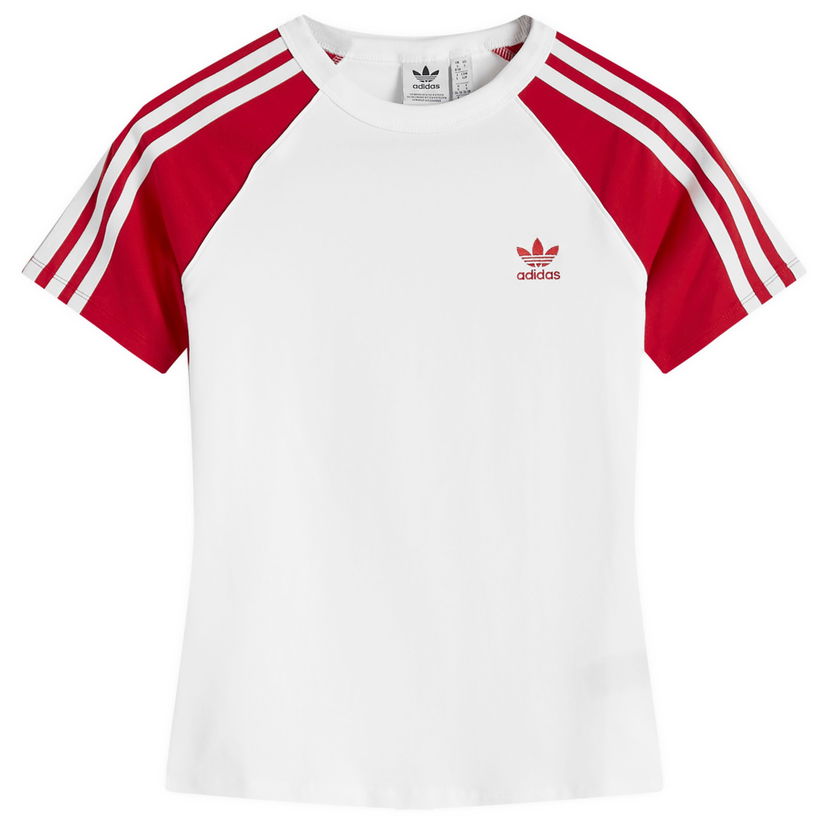 Футболка adidas Originals Three Stripe Slim T-Shirt білий | JD0835