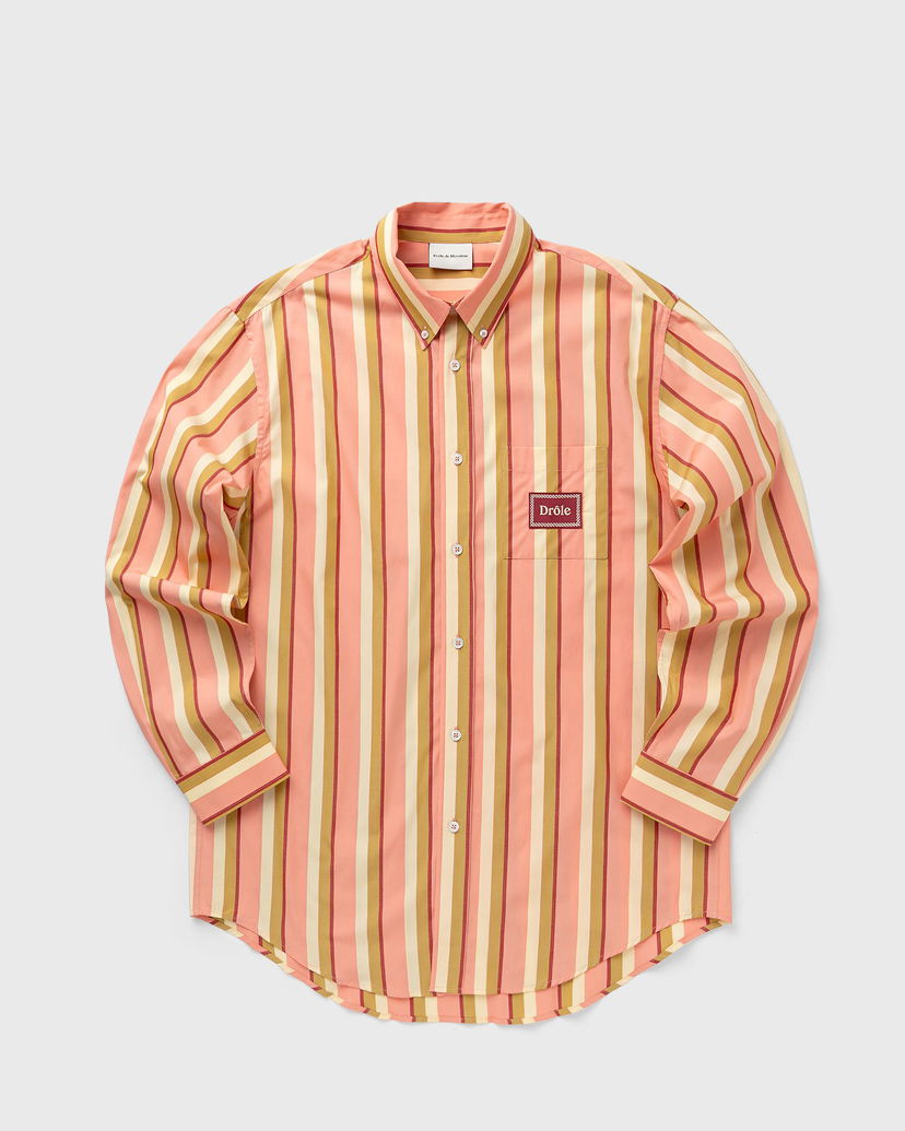 Сорочка Drôle de Monsieur Drôle de Monsieur Striped Long Sleeve Shirt Рожевий | G-SH208-CO117-CR