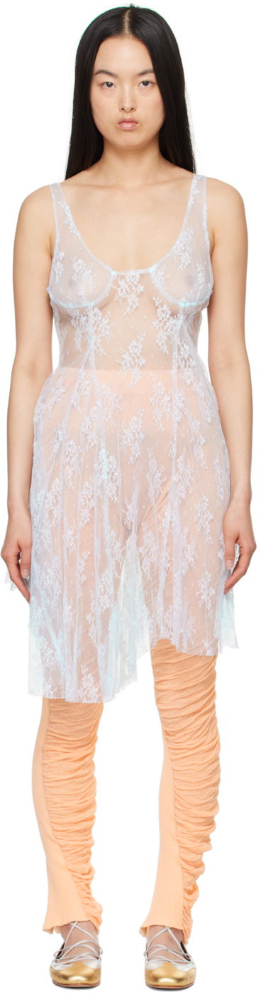 плаття Collina Strada Collina Strada Pamela Lace Minidress Синій | XX4028