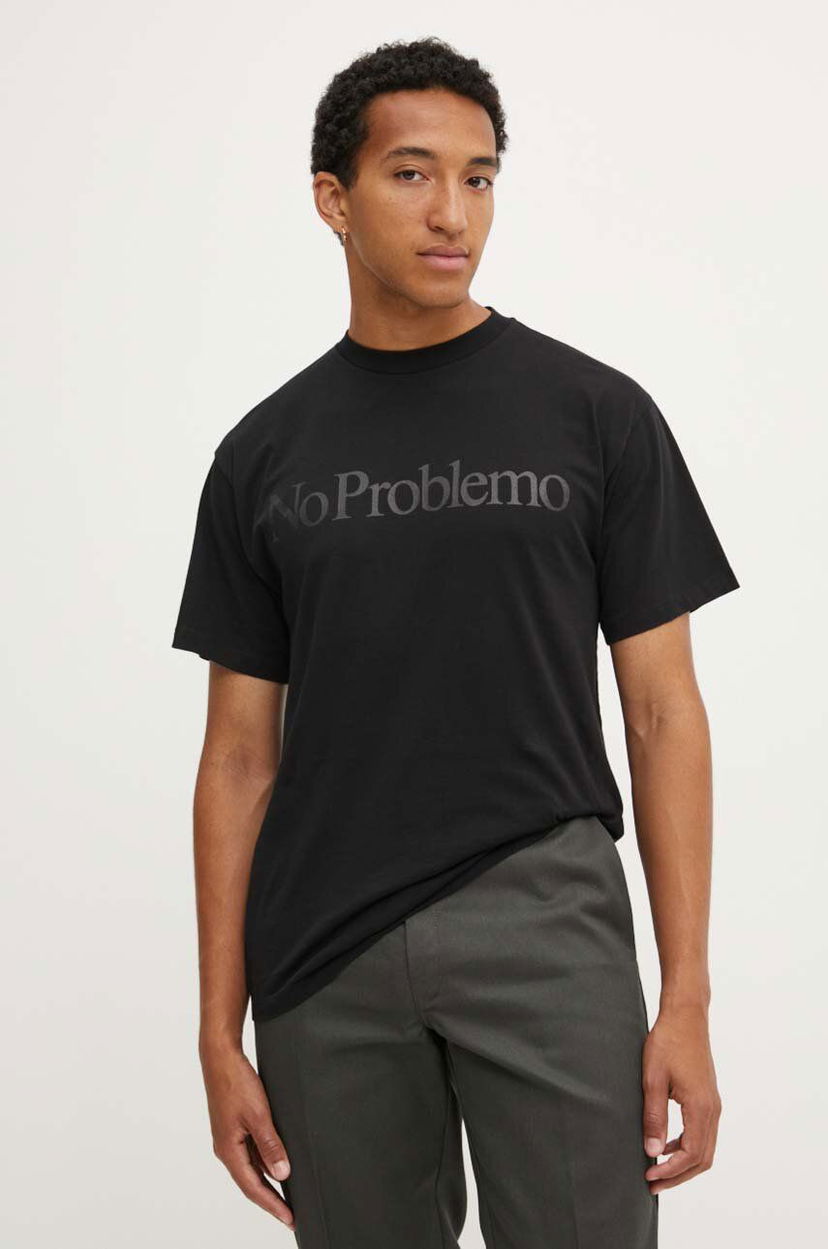 Футболка Aries T-Shirt With Print чорний | COAR60002.BLACK