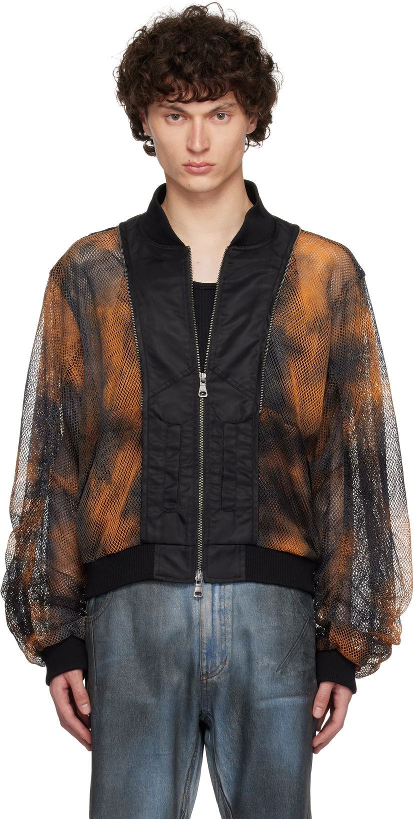 Куртка бомбер Andersson Bell Andersson Bell Double Layer Mesh Bomber Jacket чорний | awa701u