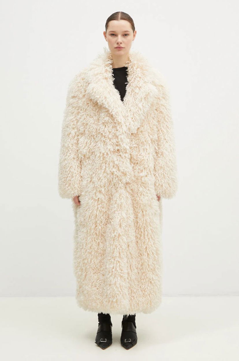 Пальто Fiorucci Women's Long Faux Fur Coat білий | U01FMOCO243FF02WH02