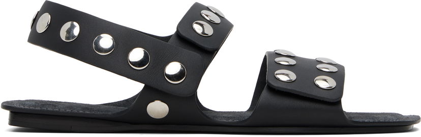Ювелірні вироби Khaite Khaite Boden Studded Leather Sandals чорний | F3086-930