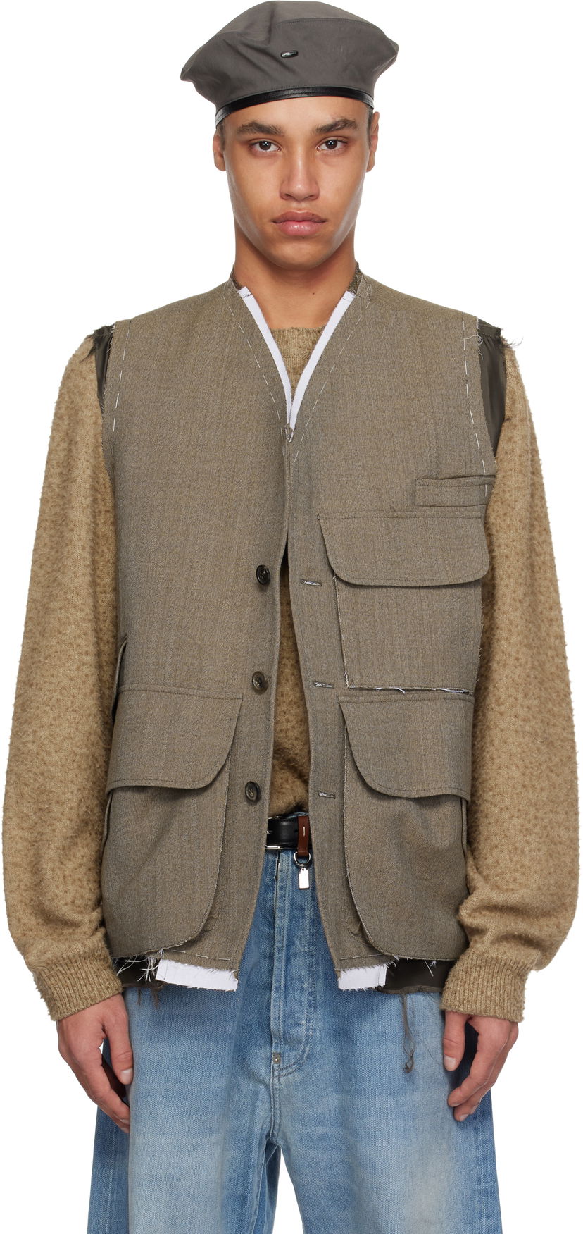 Жилет Maison Margiela Maison Margiela Sleeveless Wool Vest Сірий | S50FB0109 M35414