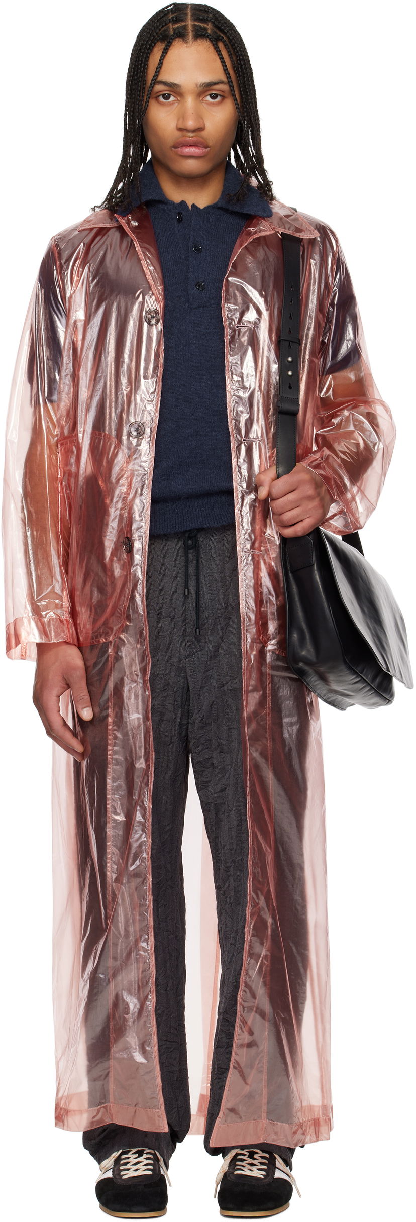 Дощовик Dries Van Noten Dries Van Noten Loose Fit Mac Coat Рожевий | 251-020214-1258