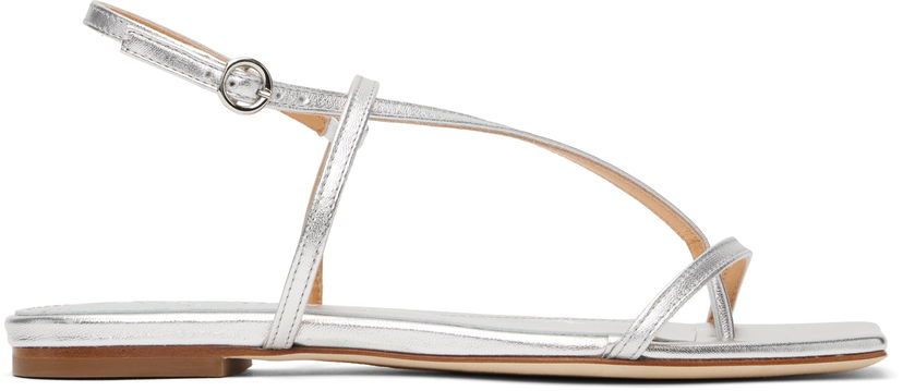 Догляд за взуттям Aeyde Aeyde Ella Leather Toe-Post Sandals Металік | A11-FS-BERS8MFL-0121-920-007