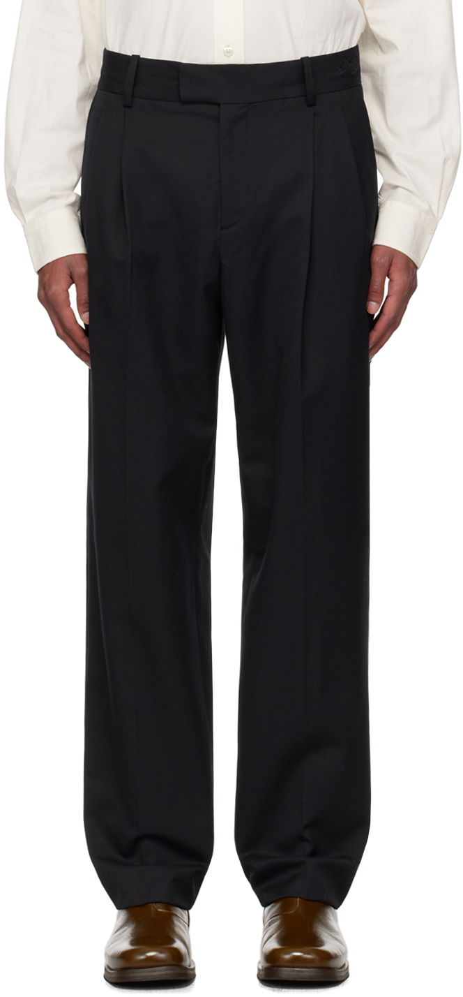 Штани Drôle de Monsieur Drole de Monsieur Le Pantalon Golfeur Pleated Trousers чорний | PERM-BP165-PL127-BL