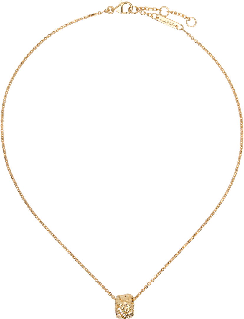 Кольє Bottega Veneta Bottega Veneta Intreccio Gold-Tone Pendant Necklace Жовтий | 838173 VBOB6