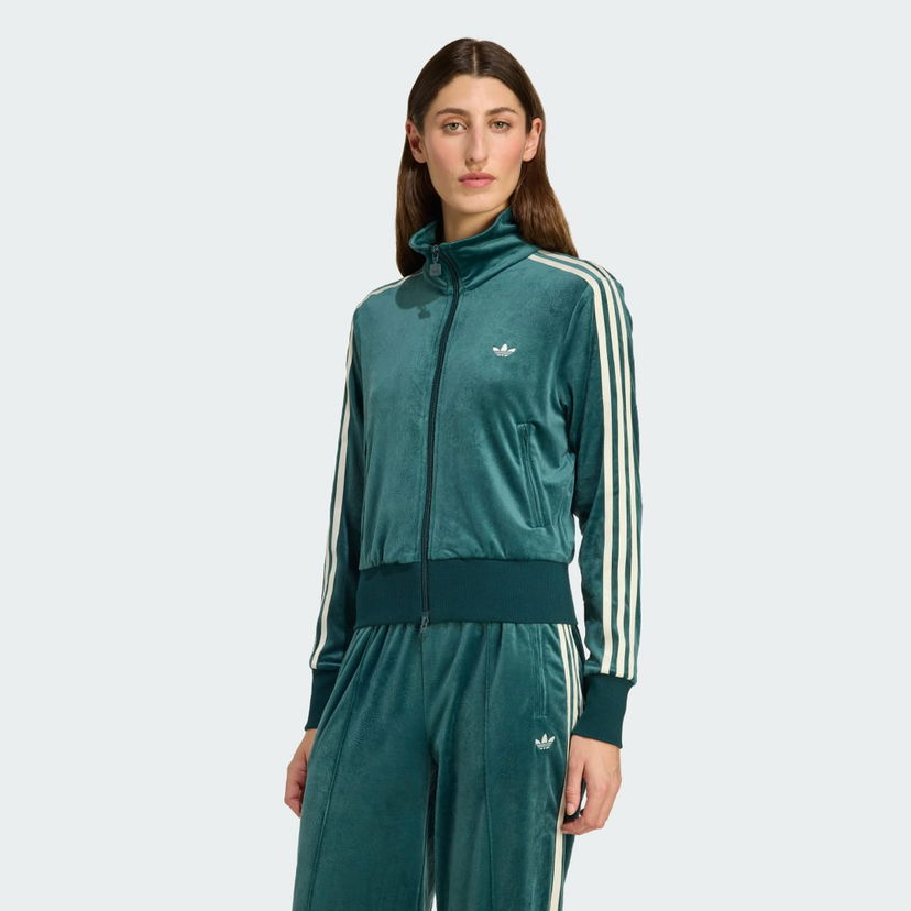Спортивний костюм adidas Originals adidas Originals x Liberty London Firebird Velvet Track Top Зелений | JW5267