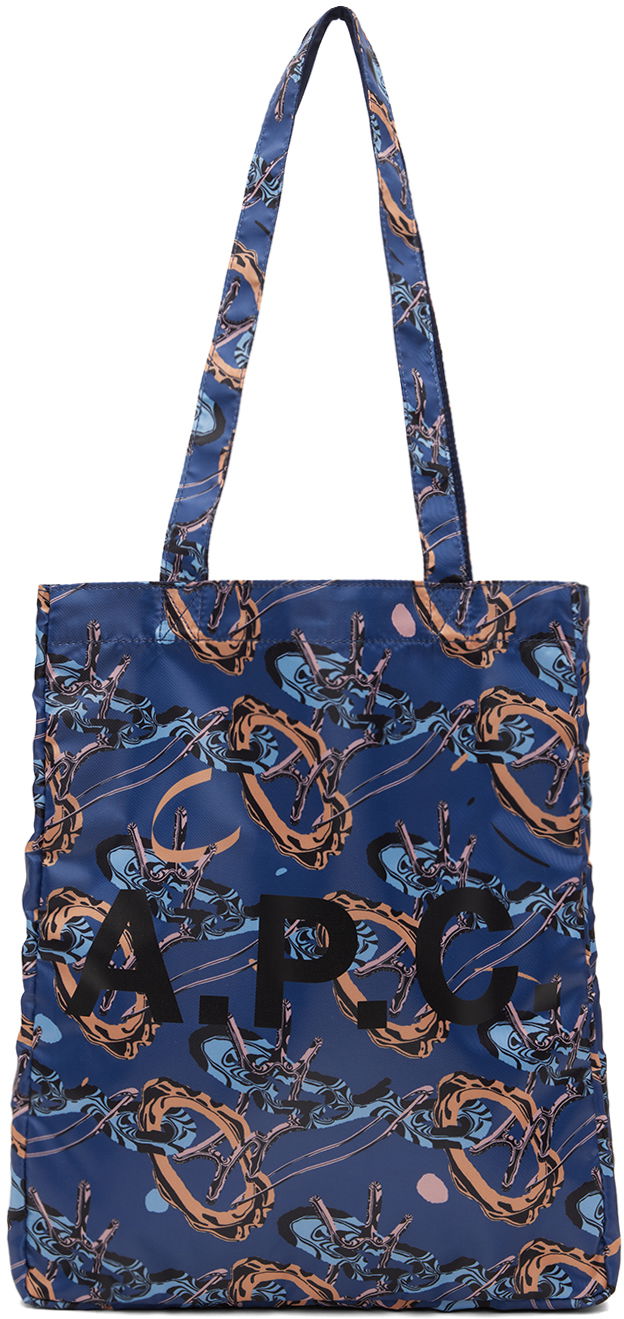 сумка-тоут A.P.C. Brain Dead x Lou Reversible Tote Bag темно-синій | PSAJG-M61892