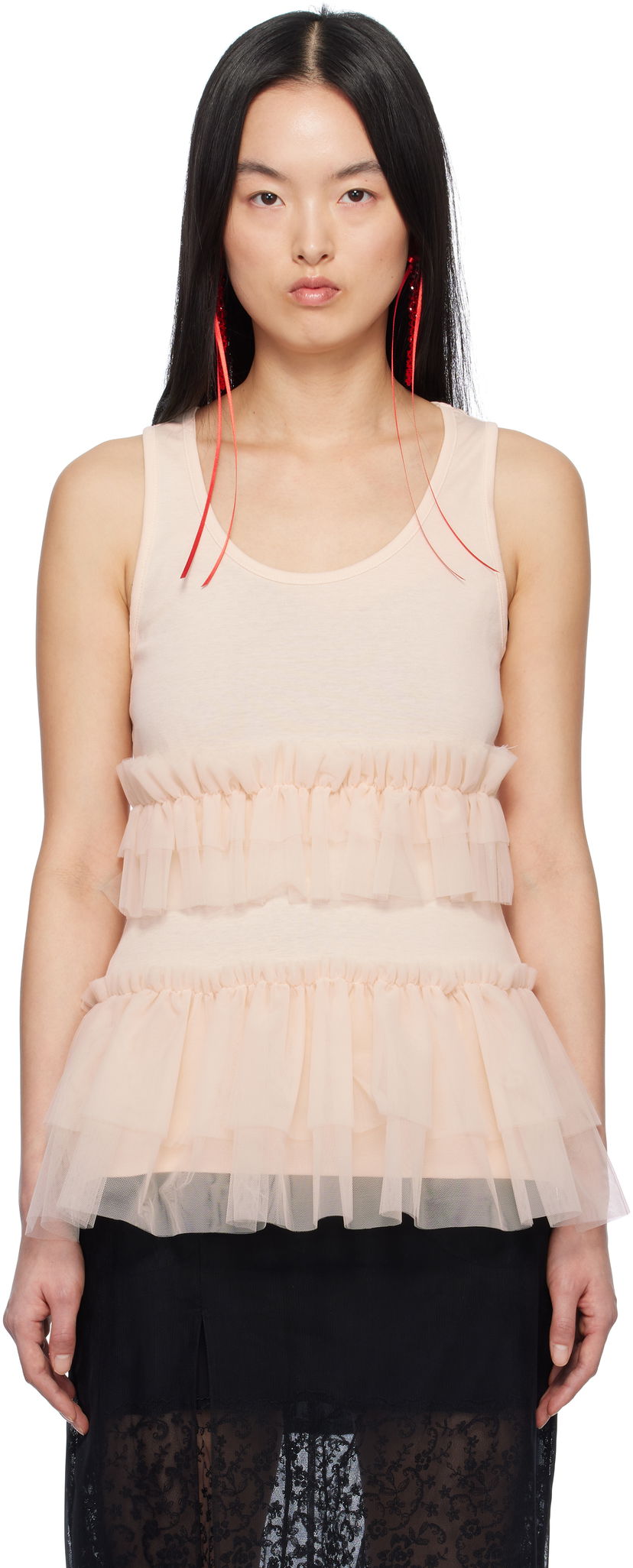 Безрукавка Simone Rocha Simone Rocha Tutu Hem Tank Top Рожевий | 5352 0553