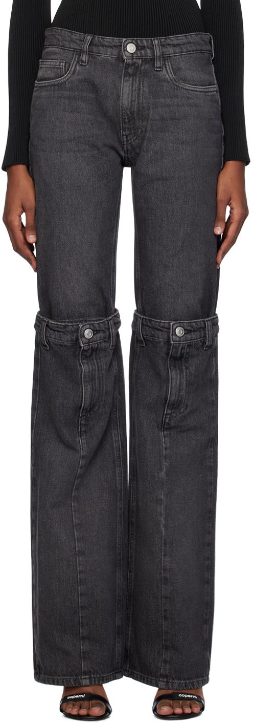 Джинси Coperni Coperni Open Knee Denim Jeans чорний | COPP55852