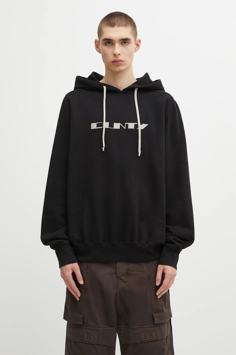Світшоти Rick Owens Rick Owens DRKSHDW Oversized Hoodie чорний | DU02E7262.FEP2P