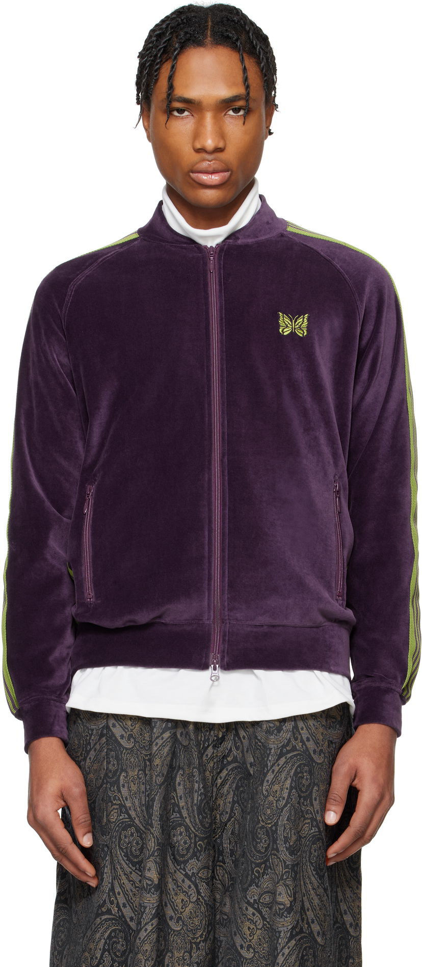 Світшоти Needles Needles Rib Collar Track Jacket Фіолетовий | QV319
