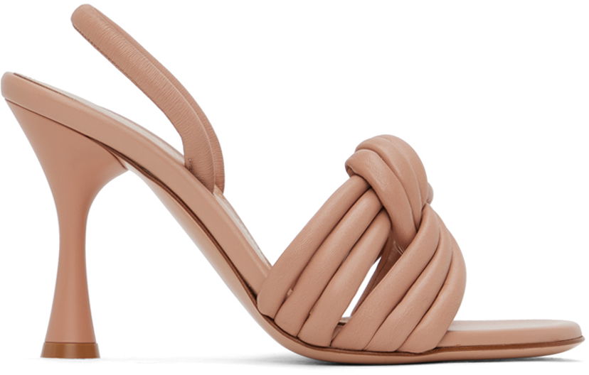 Кросівки та взуття Gianvito Rossi Ottavia Knotted Heeled Sandals Рожевий | G32458.95LAC.NAP