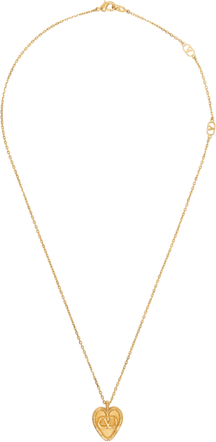 Кольє Valentino Valentino Garavani Fil Perdu Gold-Tone Heart Pendant Necklace Жовтий | 6W0J0Z56MET