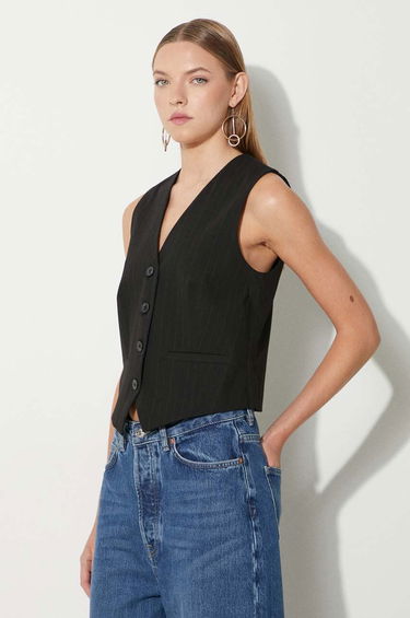 Жилет Samsoe Samsoe Samsoe Samsoe Saramona Pinstripe Vest чорний | F24100047, 3