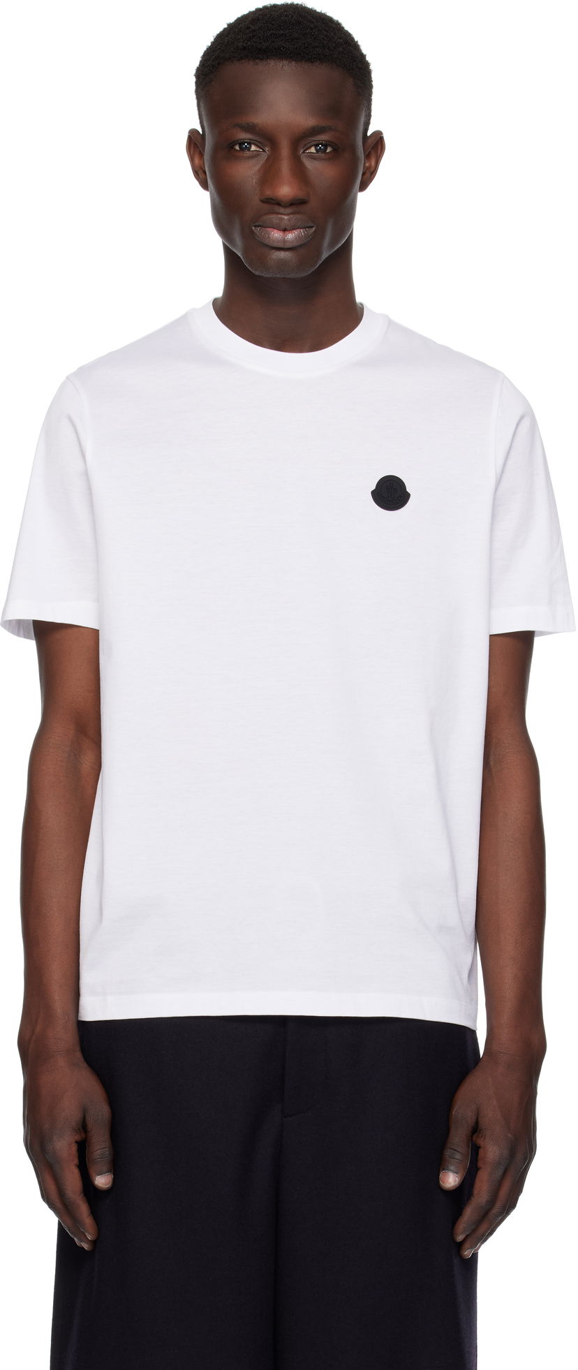 Футболка Moncler Moncler Cotton T-Shirt with Logo білий | K10918C000738390Y