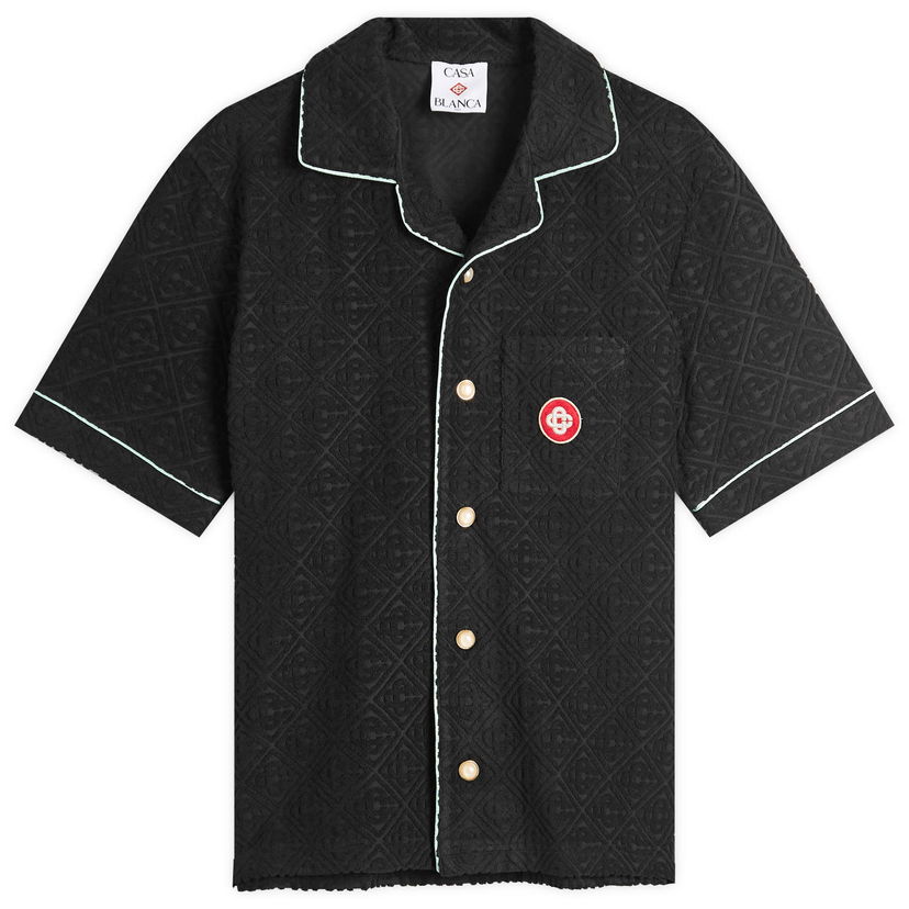 Сорочка Casablanca Casablanca Towelling Monogram Shirt, Size Large чорний | MPF25-SH-085-02