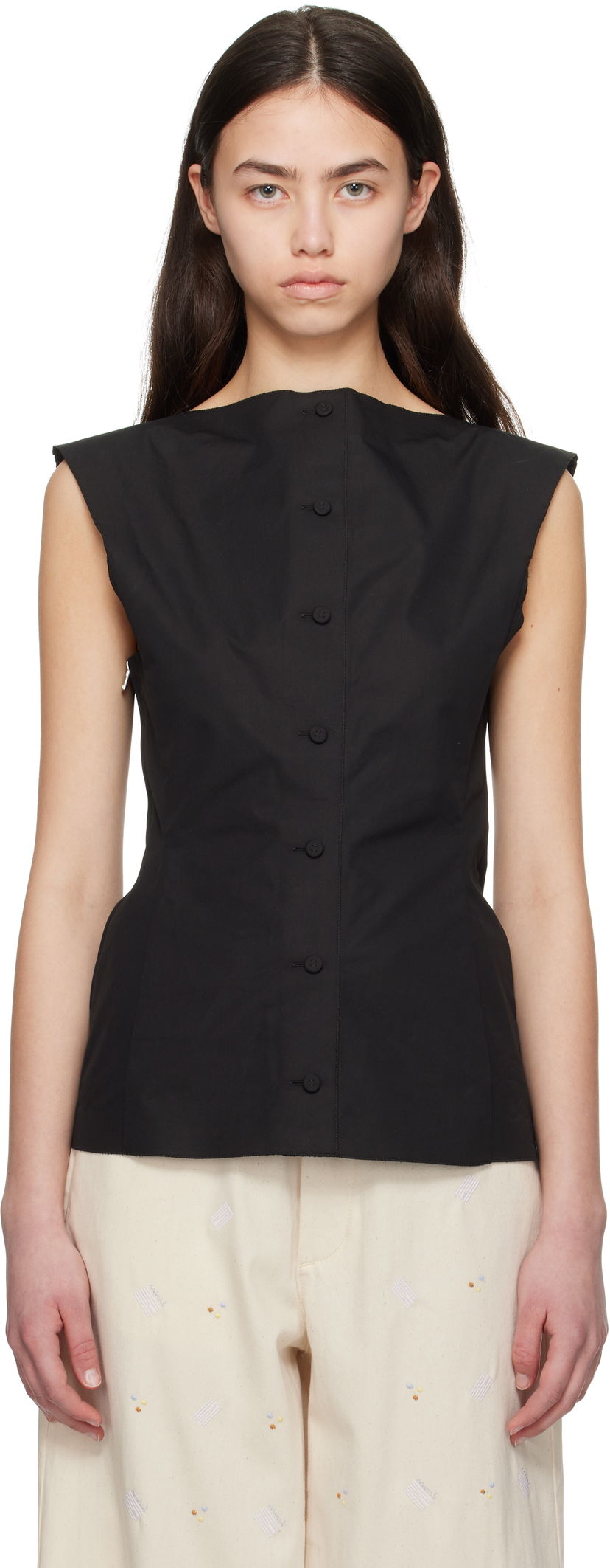 Безрукавка Marni Marni Compact Cotton Poplin Top чорний | TTMA0393S0 TCY65