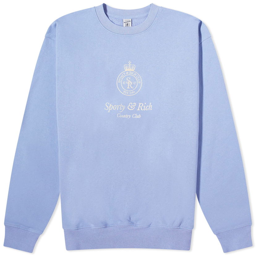 Cветр Sporty & Rich Crown Embroidered Crew Sweat Фіолетовий | CRAW2343NI