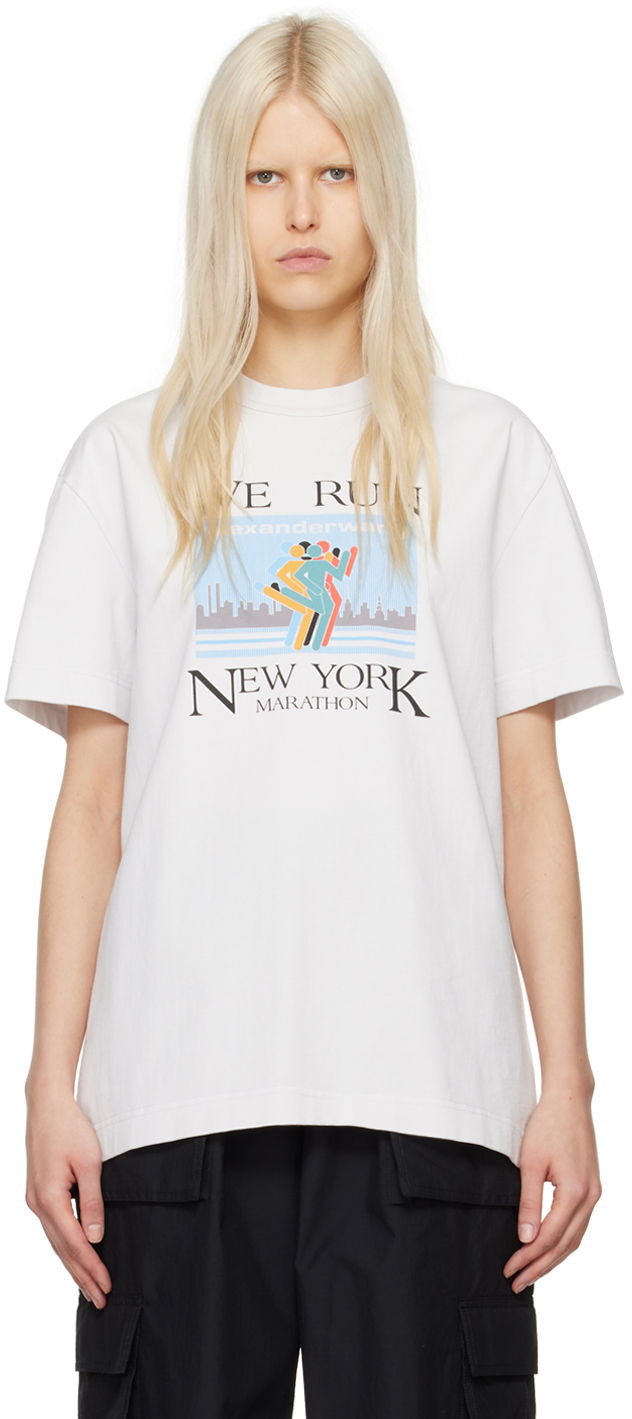 Футболка Alexander Wang 'Marathon' T-Shirt білий | UCC1241691