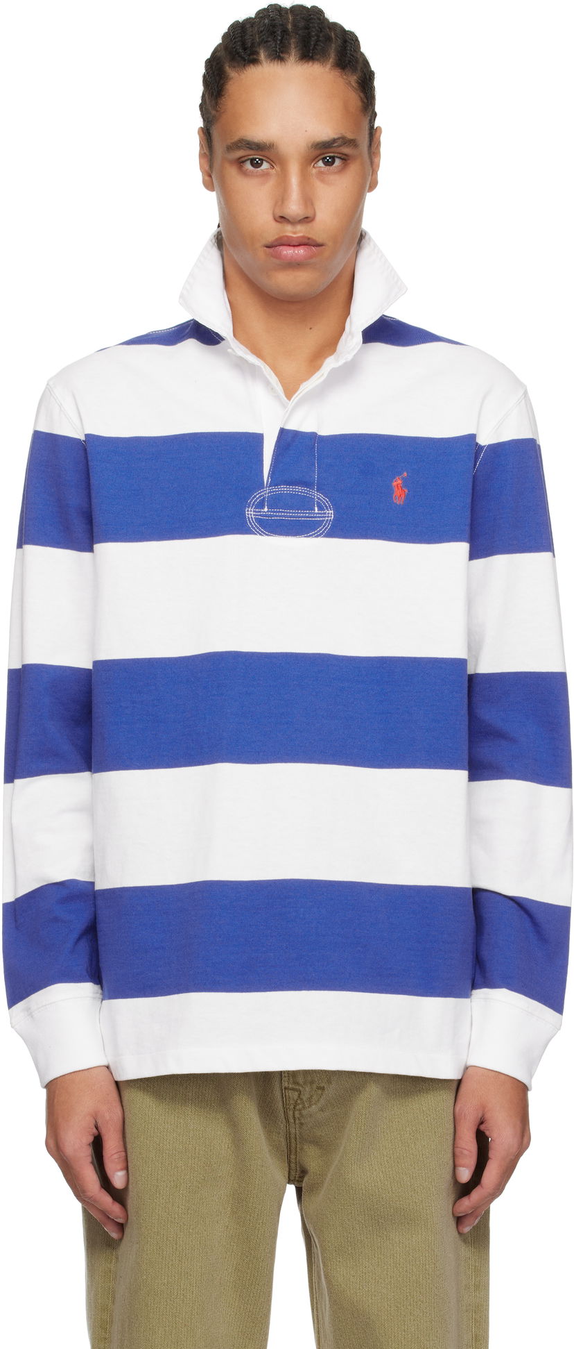 Сорочка поло Polo by Ralph Lauren Ralph Lauren 'The Iconic Rugby' Shirt Синій | 710900566019