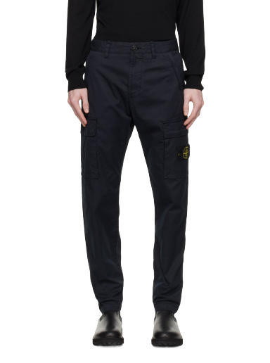 Штани карго Stone Island Embroidered Cargo чорний | 771532310