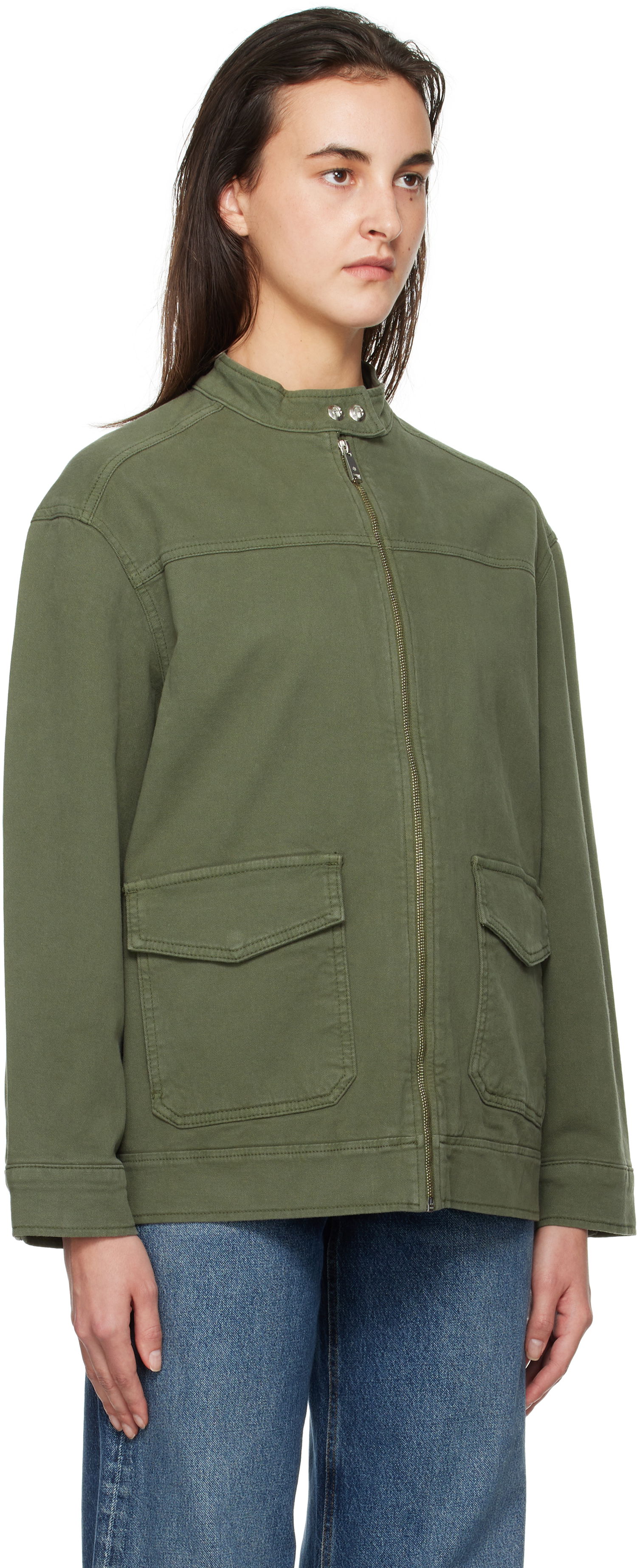 Куртка Anine Bing ANINE BING Henry Zip-Up Jacket Зелений | A-01-10385-AYG1, 1