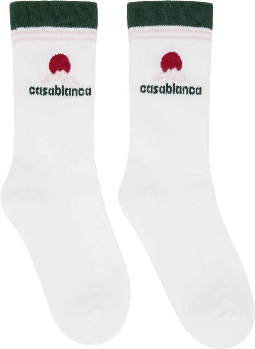 Шкарпетки Casablanca Casablanca Montagne Socks білий | APF25-ACC-010-05