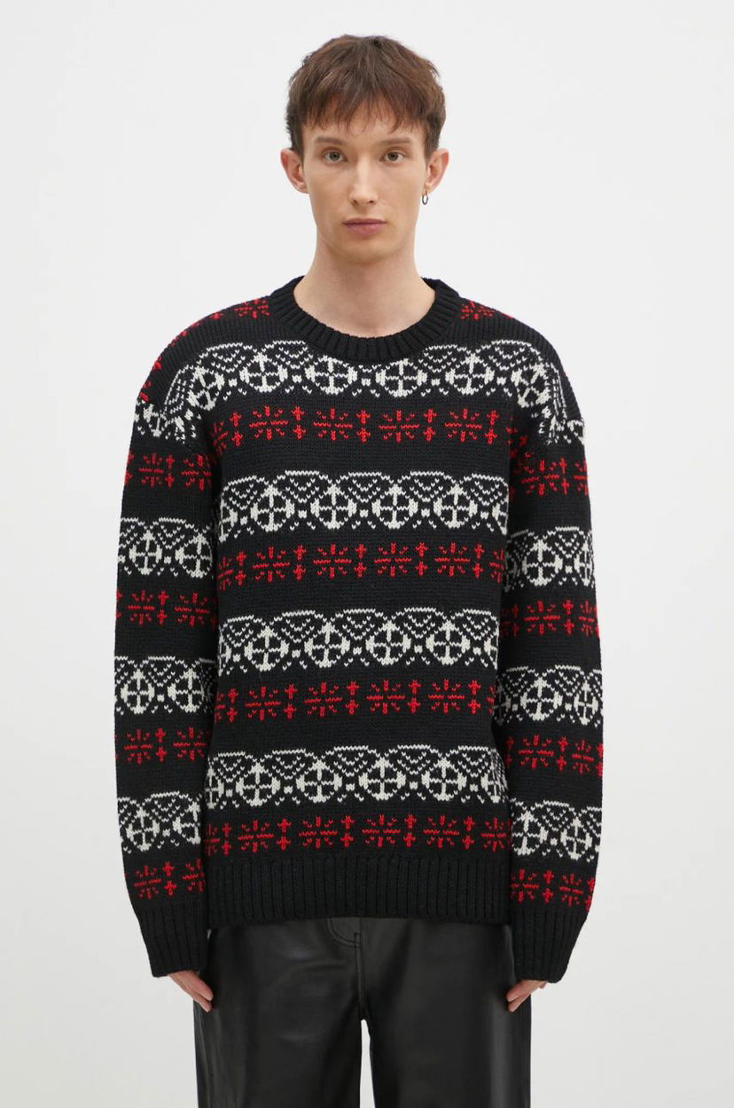 Cветр Needles Crew Neck Fair Isle Sweater чорний | PU317