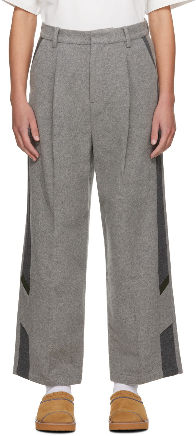Штани ADER ERROR Wool Straight-Leg Trousers Сірий | BMADFWSA0203GR