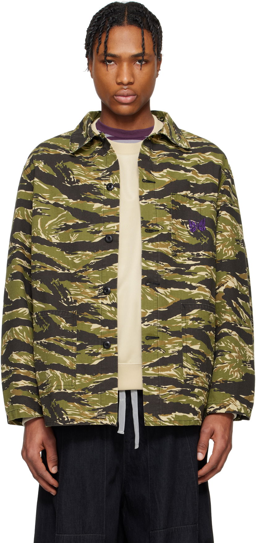 Сорочка Needles Needles D.N. Coverall Jacket Зелений | QV149