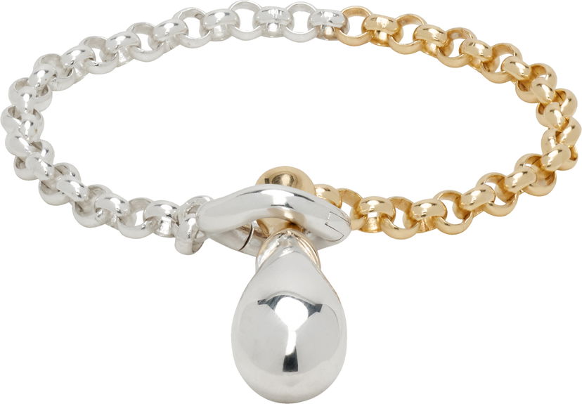 Браслет Bottega Veneta Bottega Veneta Drop Pendant Chain Bracelet Металік | 838147 V507D