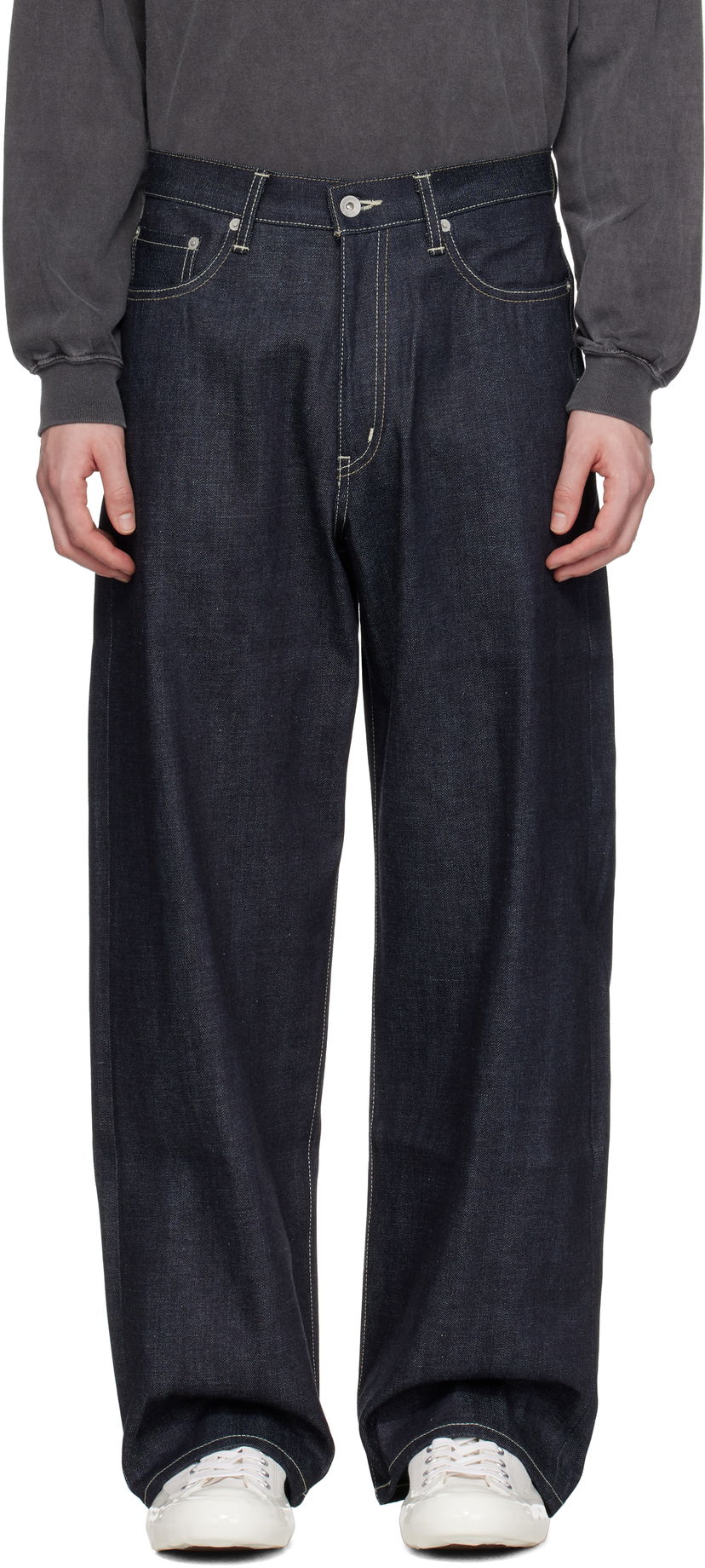 Джинси Neighborhood Neighborhood DP Wide Jeans Синій | 251XBNH-PTM01