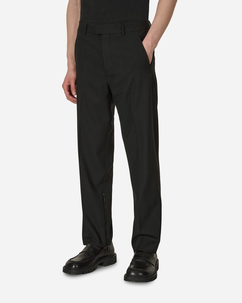 Штани Off-White Embroidered Wool Slim Zip Trousers Black чорний | OMCA196S23FAB001 1000