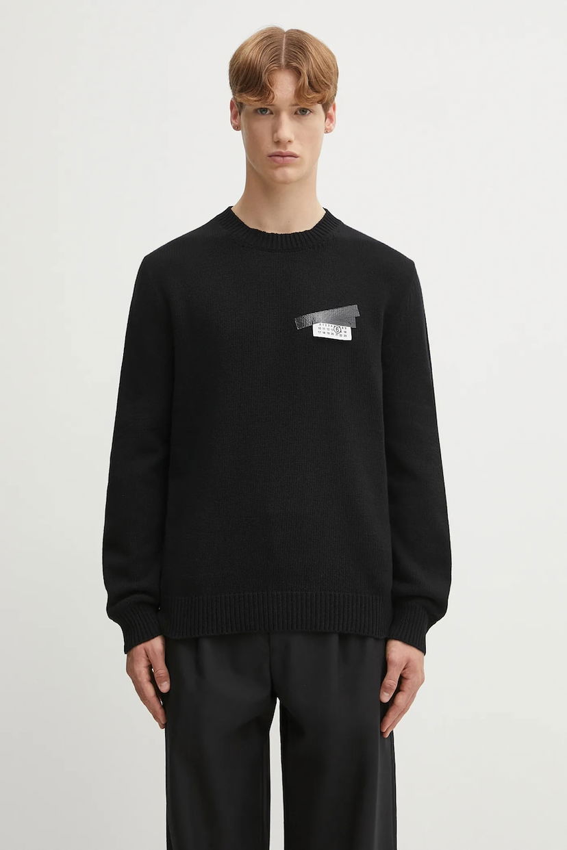 Cветр Maison Margiela MM6 Maison Margiela Wool Sweater чорний | SH2HL0030.M13168.900S