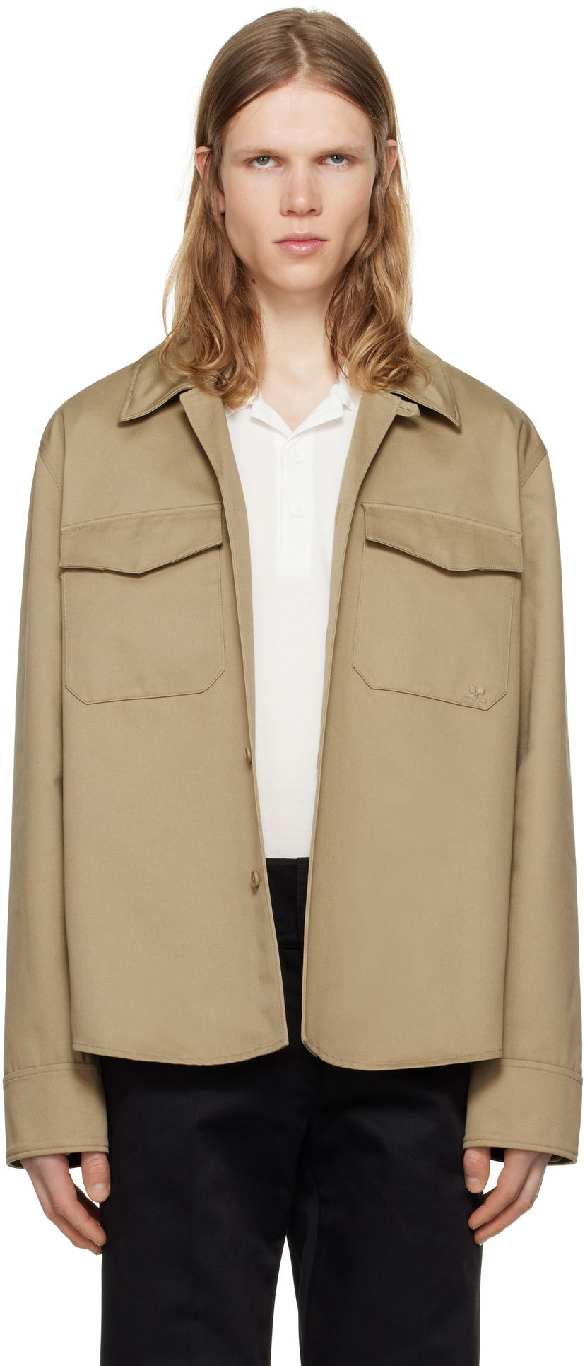 Куртка Courrèges Courrèges Utility Overshirt бежевий | 125CCH083PL0178