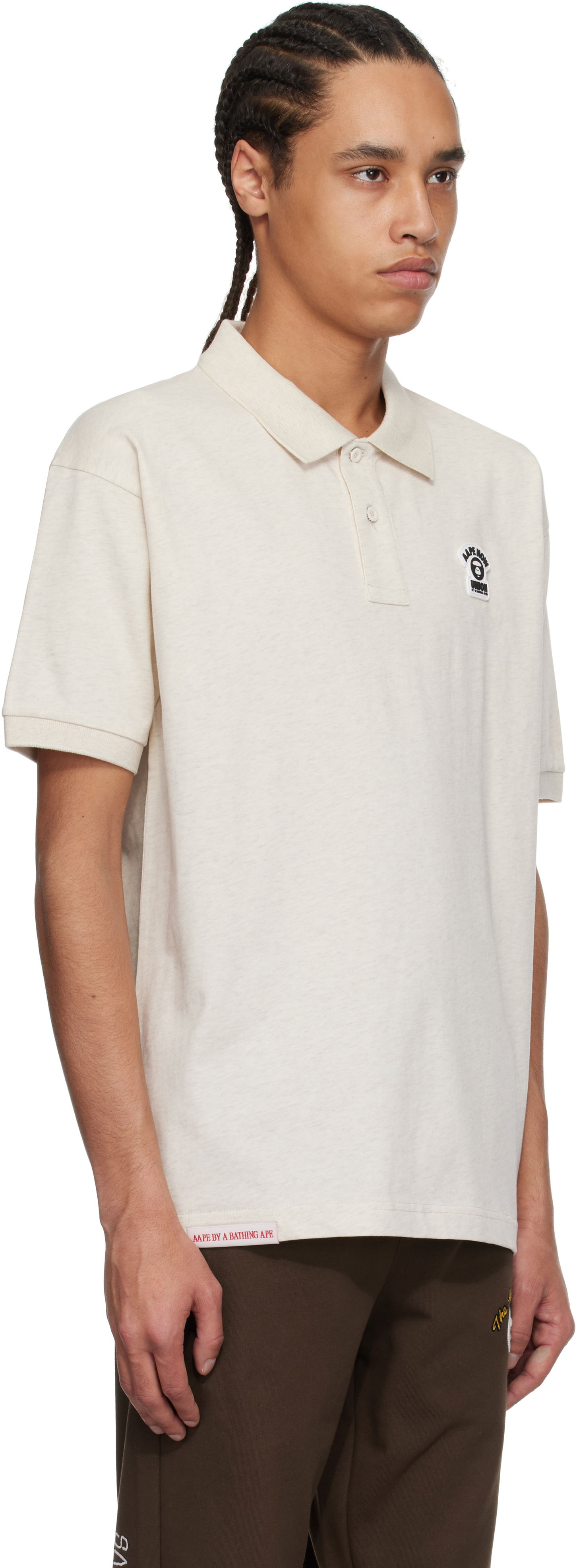 Сорочка поло AAPE by A Bathing Ape AAPE by A Bathing Ape Main Polo бежевий | AAPPOM1662XAOBG2, 1