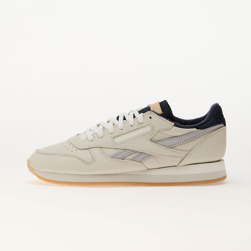 Кросівки та взуття Reebok Classic Leather Premium Chalk/ Vector Navy/ Grey бежевий | 100201162