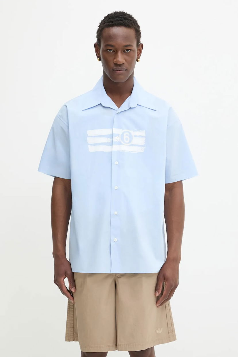 Сорочка Maison Margiela MM6 Maison Margiela Relaxed Fit Shirt Синій | SH2DR0004.M35256.479