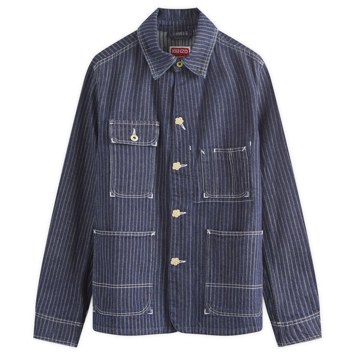 Куртка KENZO Ticking Stripe Relaxed Chore чорний | FE65DV1126F1-DM, 0
