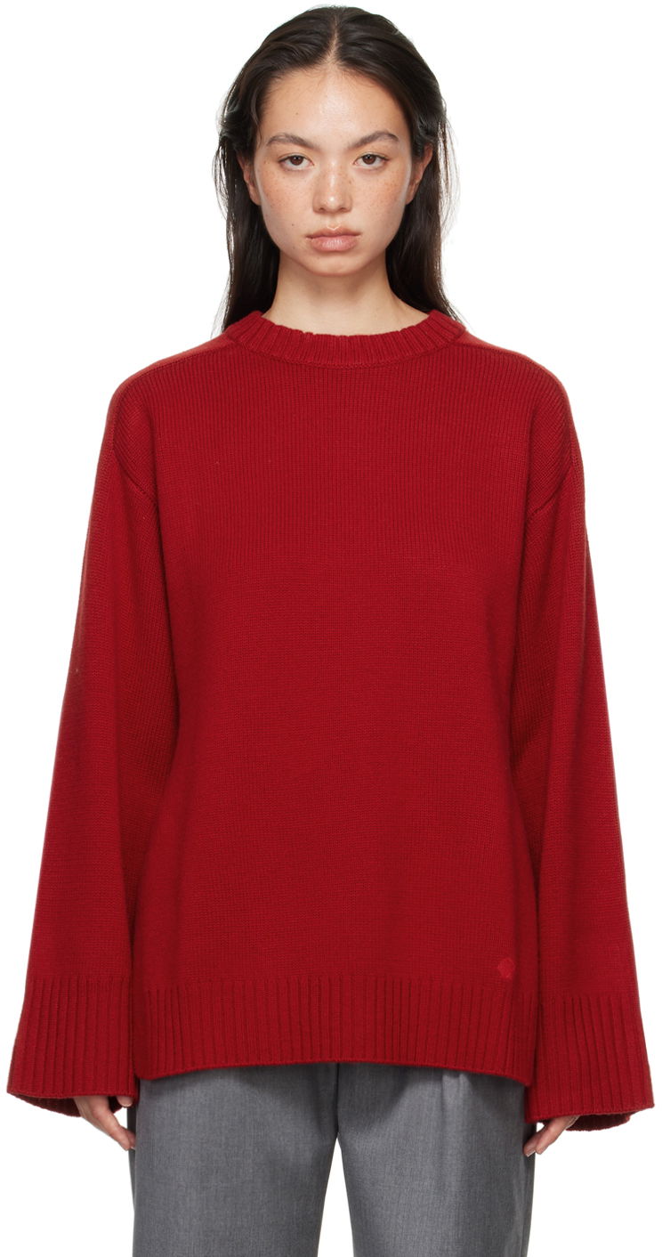Cветр Loulou de Saison Loulou de Saison Safi Ribbed Knit Sweater Червоний | SAFI