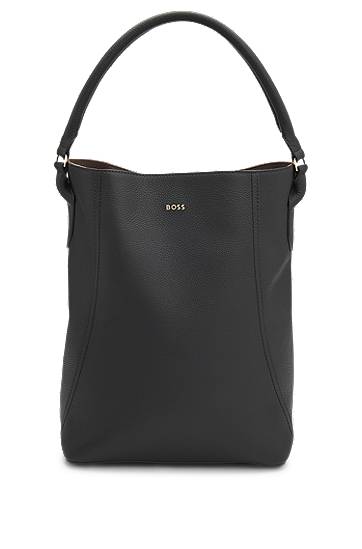 сумка-тоут BOSS BOSS Grained Leather Bucket Bag чорний | 50547744